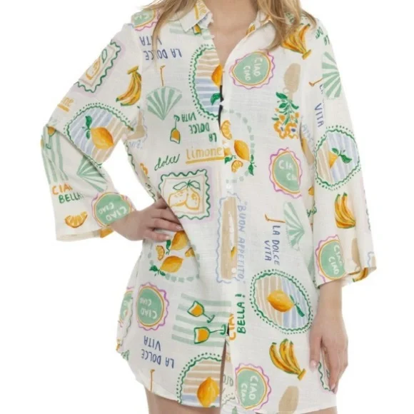 Colorful Graphic Print Tunic - Picture 2 of 4